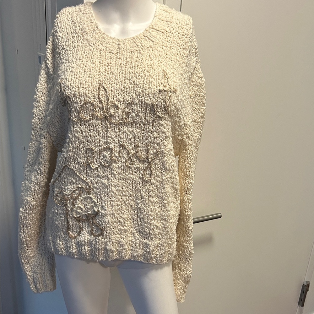 Elegant Cream Knit Sweater